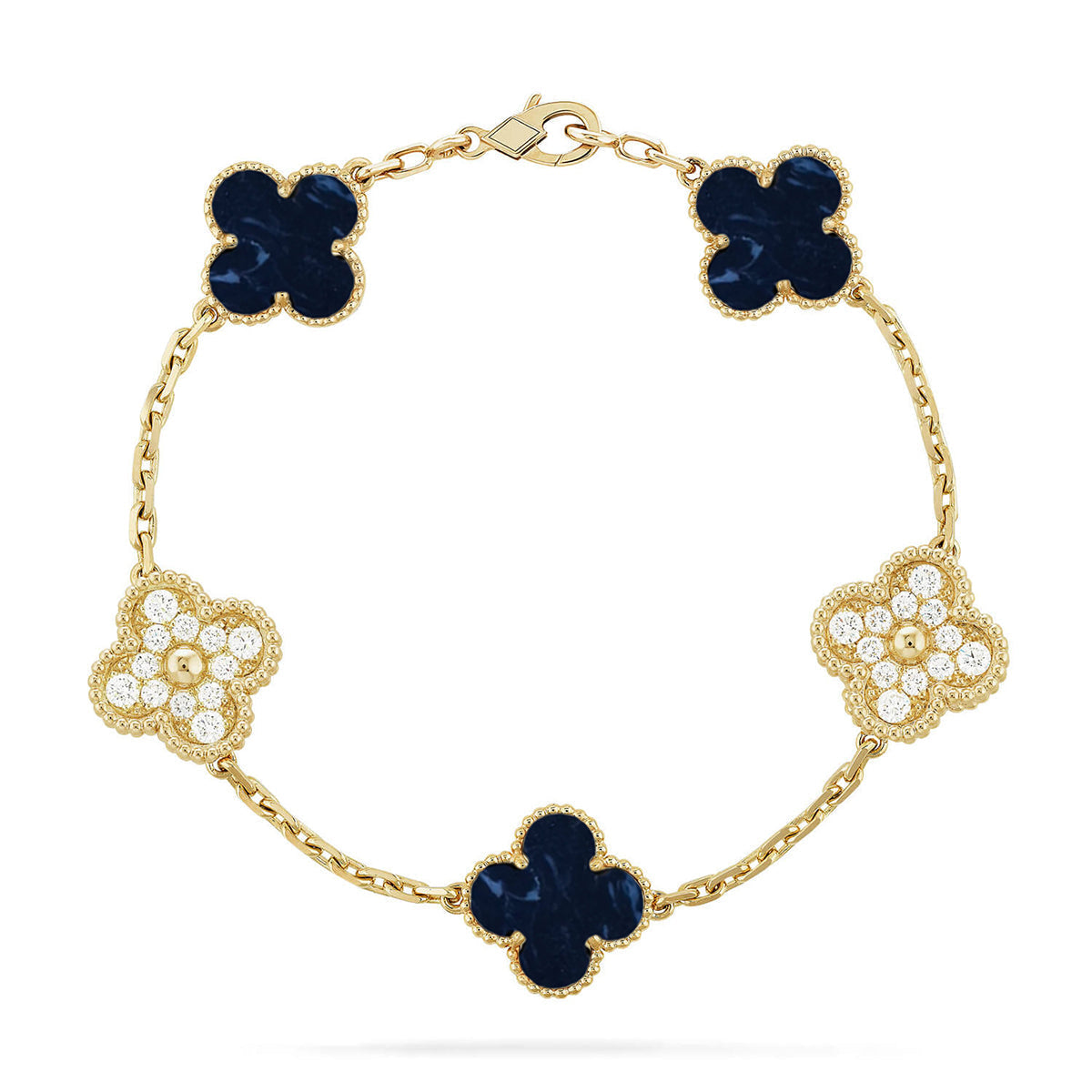 [Star Jewelry]CLOVER 5 MOTIF PIETERSITE BRACELET COLLECTION