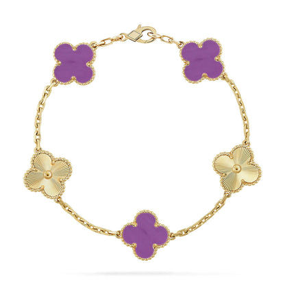 [Star Jewelry] CLOVER 5 MOTIF VIOLET BRACELET COLLECTION