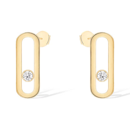 [Stars Jewelry]MOVE UNO SMALL 1 DIAMOND EARRINGS