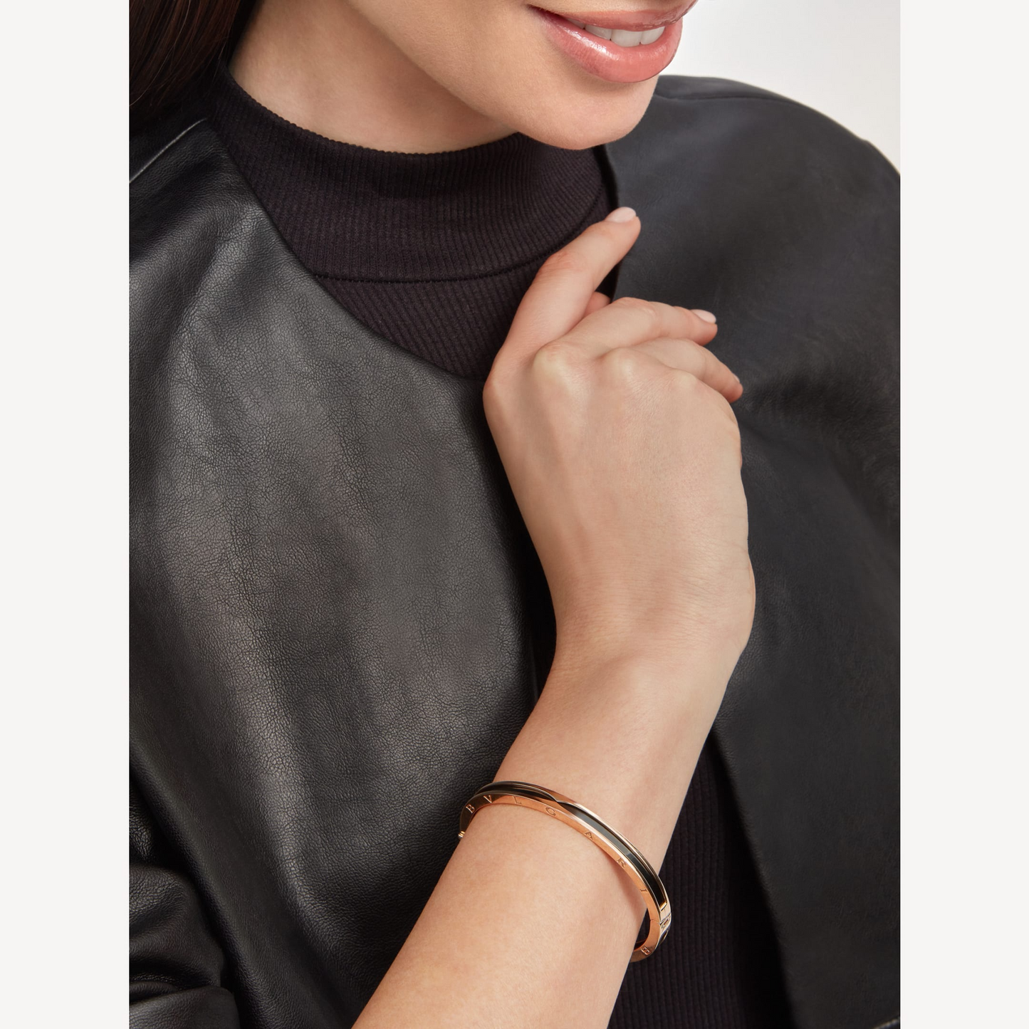[Star Jewelry]ZERO 1 PINK GOLD WITH BLACK CERAMIC BRACELET