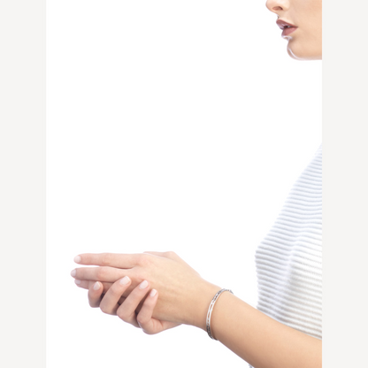 [Star Jewelry]ZERO 1 SPIRAL LOGO SILVER BRACELET