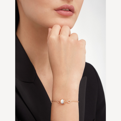 [Star Jewelry]ZERO 1 SOFT PINK GOLD AND WHITE CERAMIC BRACELET