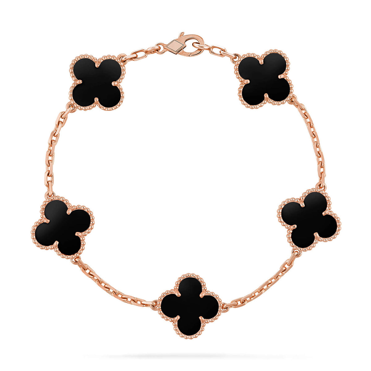 [Star Jewelry] CLOVER 5 MOTIF ONYXS BRACELET COLLECTION