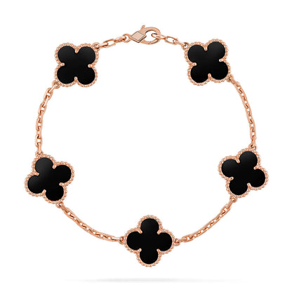 [Star Jewelry] CLOVER 5 MOTIF ONYXS BRACELET COLLECTION