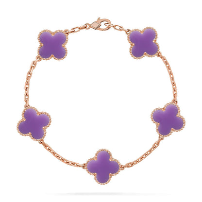 [Star Jewelry]CLOVER 5 MOTIF LIGHT PURPLE BRACELET COLLECTION