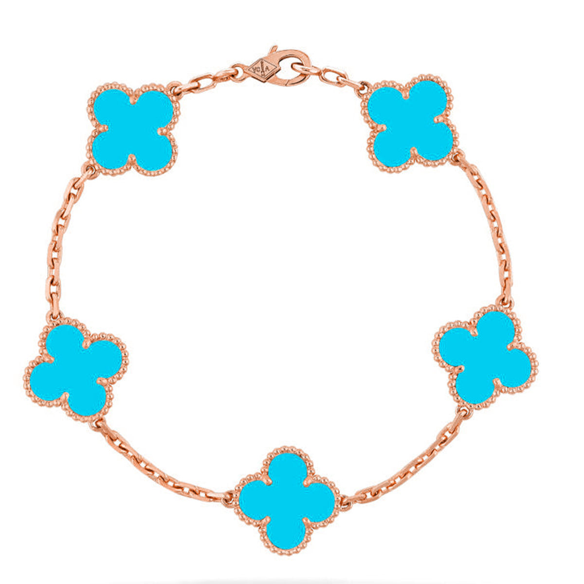 [Star Jewelry] CLOVER 5 MOTIF TURQUOISE BRACELET COLLECTION