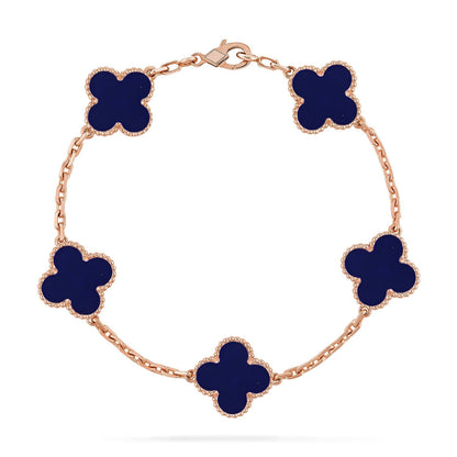 [Star Jewelry]CLOVER 5 MOTIF LAPIS LAZULI BRACELET COLLECTION