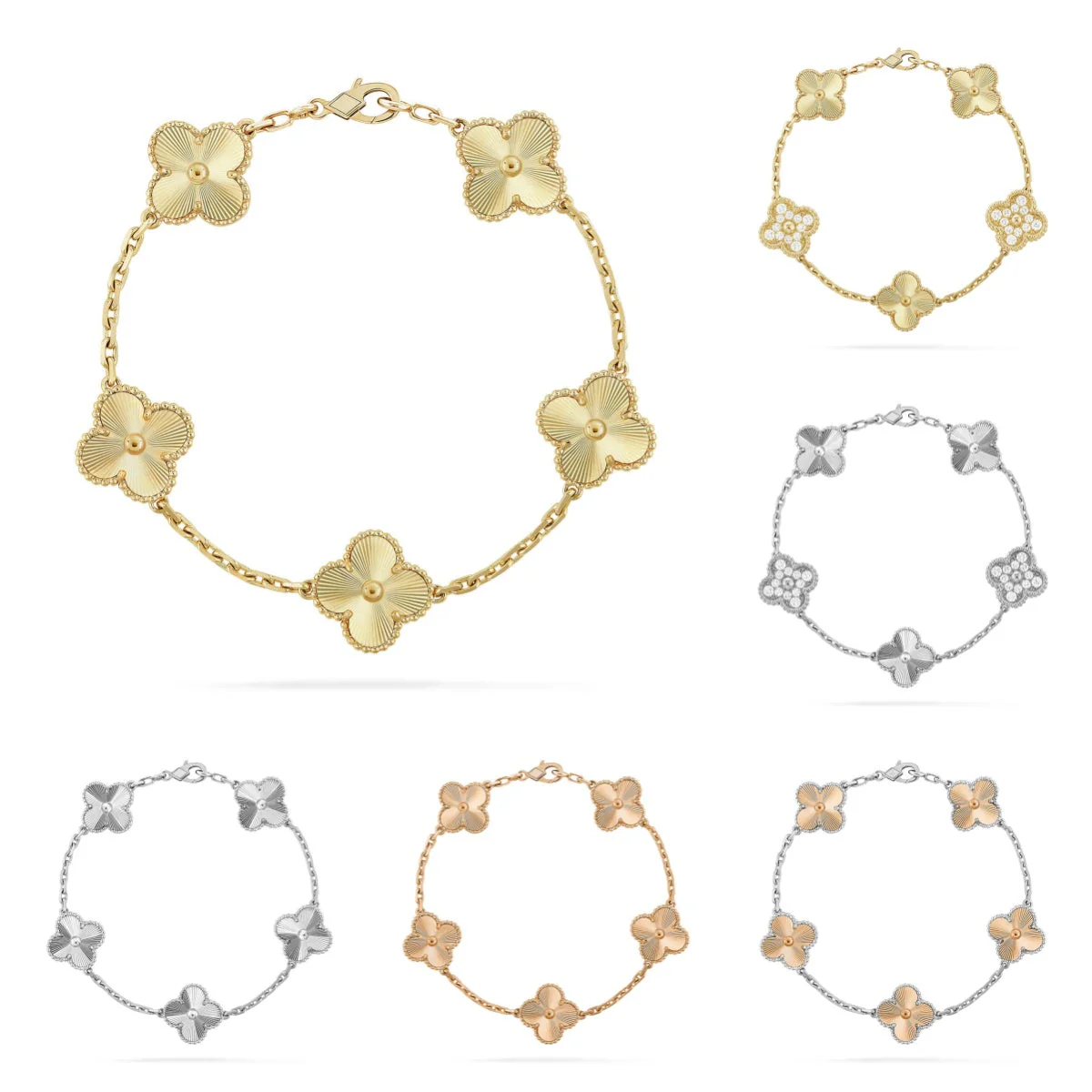 [Star Jewelry] CLOVER 5 MOTIF LASER BRACELET COLLECTION