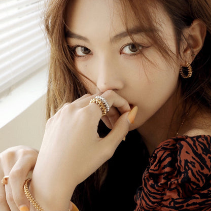 [Star Jewelry]CLASH SMALL HOOP EARRINGS