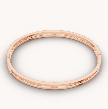 [Star Jewelry]ZERO 1 SPIRAL LOGO PINK GOLD BRACELET