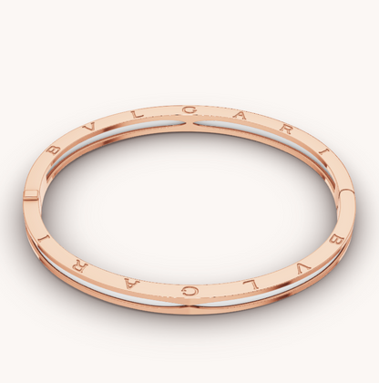 [Star Jewelry]ZERO 1 PINK GOLD WITH WHITE CERAMIC BRACELET