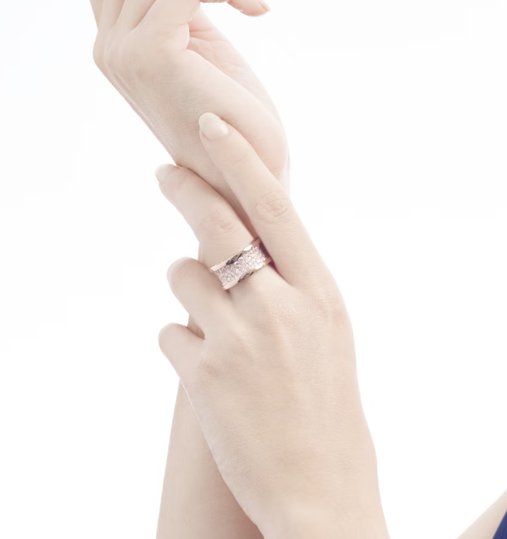 [Star Jewelry]ZERO 1 WITH PAVED DIAMONDS ON THE SPIRAL RING