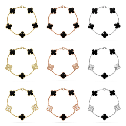 [Star Jewelry] CLOVER 5 MOTIF ONYXS BRACELET COLLECTION