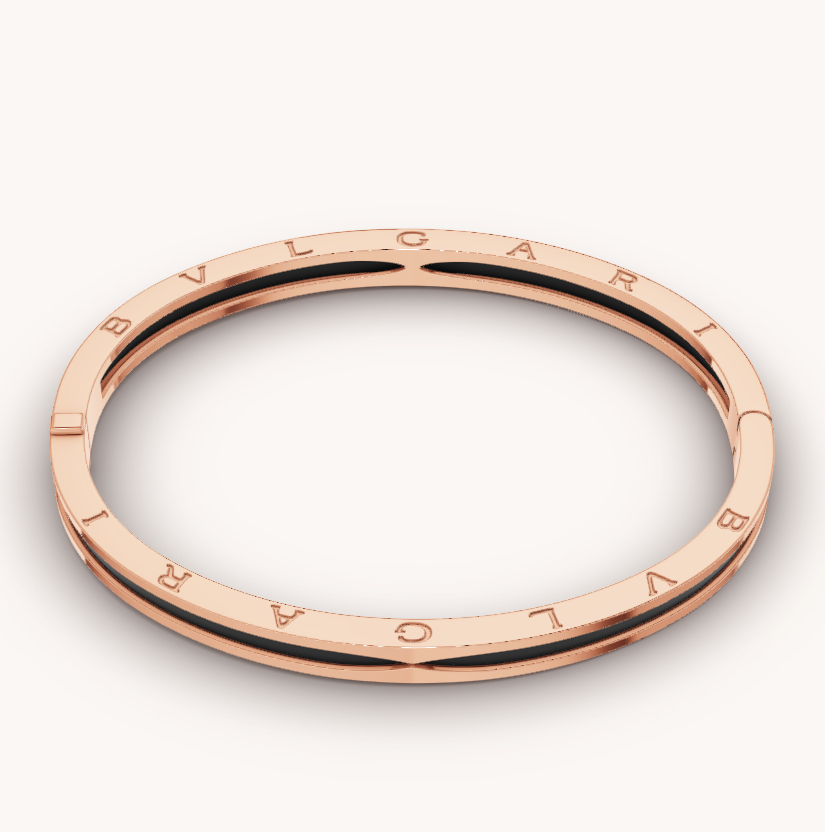 [Star Jewelry]ZERO 1 PINK GOLD WITH BLACK CERAMIC BRACELET