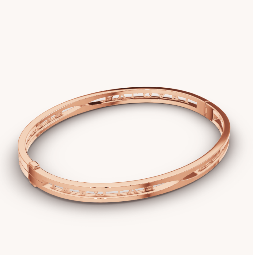 [Star Jewelry]ZERO 1 SPIRAL LOGO PINK GOLD BRACELET