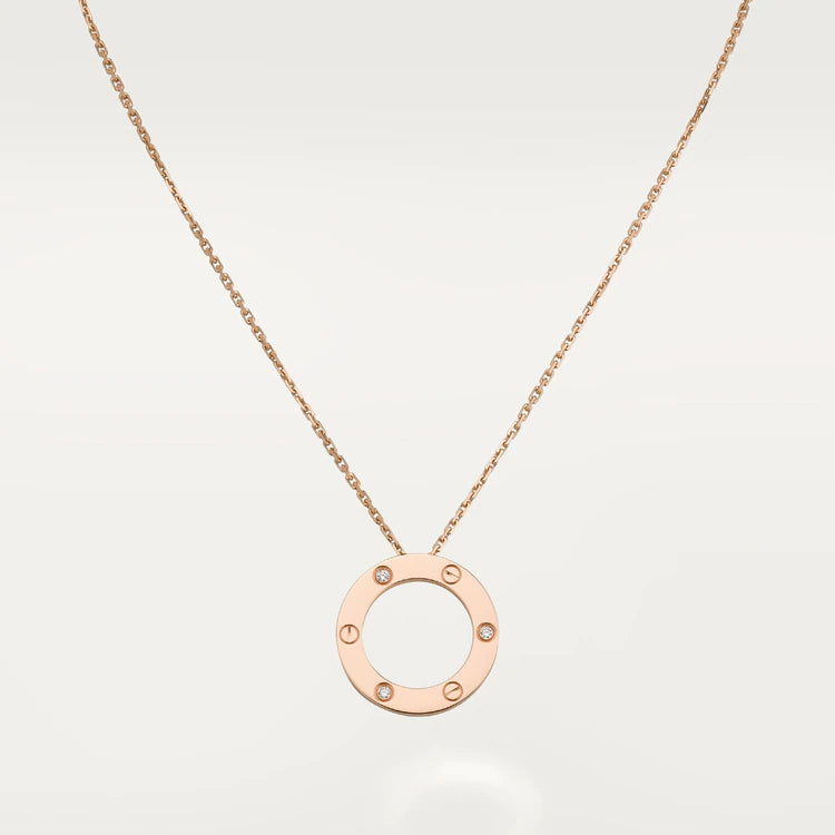[Star Jewelry]LOVE NECKLACE 16MM 3 DIAMONDS