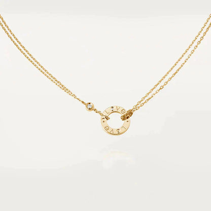 [Star Jewelry]LOVE NECKLACE 16MM 2 DIAMONDS