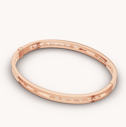 [Star Jewelry]ZERO 1 SPIRAL LOGO PINK GOLD BRACELET