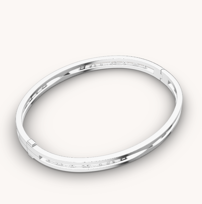 [Star Jewelry]ZERO 1 SPIRAL LOGO SILVER BRACELET