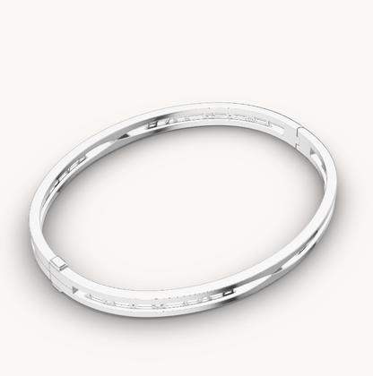 [Star Jewelry]ZERO 1 SPIRAL LOGO SILVER BRACELET