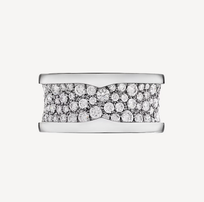 [Star Jewelry]ZERO 1 WITH PAVED DIAMONDS ON THE SPIRAL RING