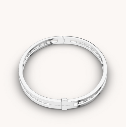 [Star Jewelry]ZERO 1 SPIRAL LOGO SILVER BRACELET
