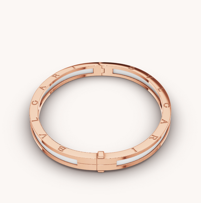[Star Jewelry]ZERO 1 PINK GOLD WITH WHITE CERAMIC BRACELET