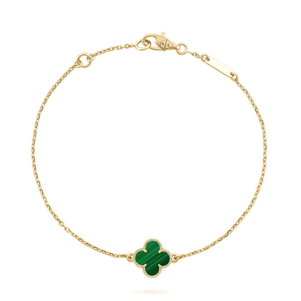 [Star Jewelry]CLOVER BRACELET MALACHITE 1 MOTIF