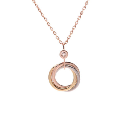 [Star Jewelry]TRINITY SILVER GOLD PINK GOLD NECKLACE