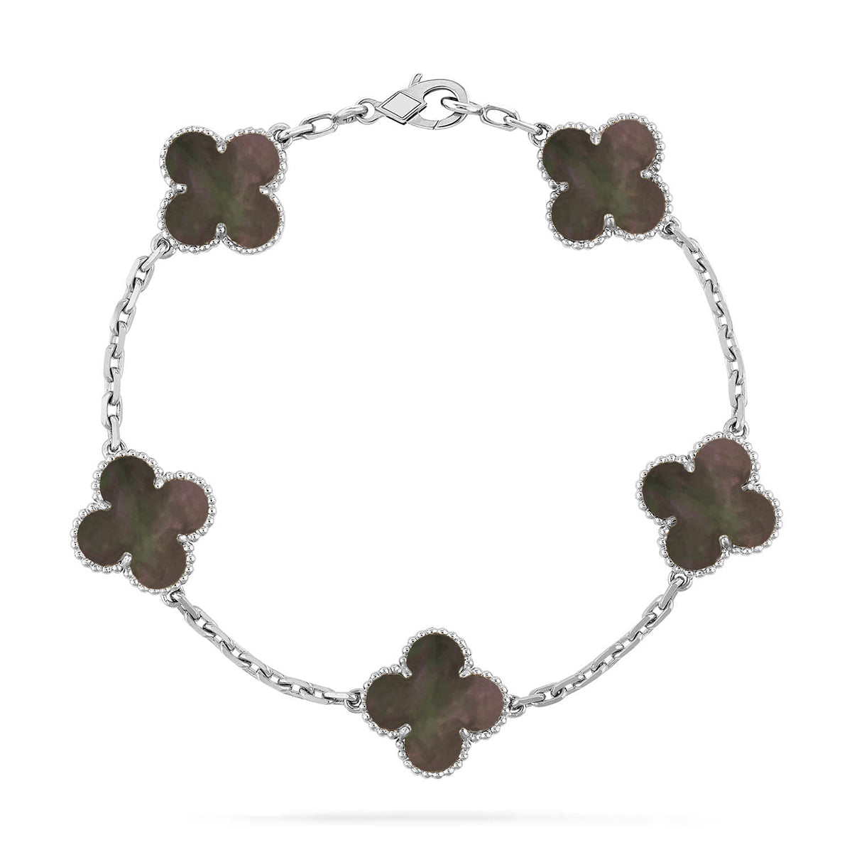 [Star Jewelry] CLOVER 5 MOTIF GRAY MOP BRACELET COLLECTION