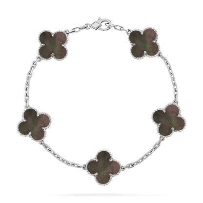 [Star Jewelry] CLOVER 5 MOTIF GRAY MOP BRACELET COLLECTION