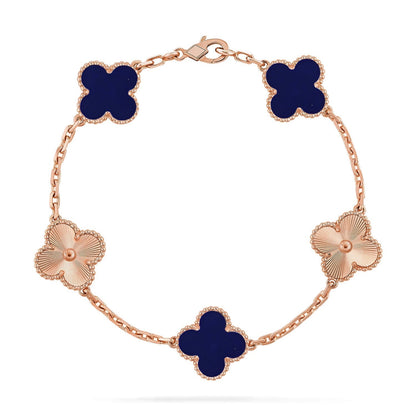 [Star Jewelry]CLOVER 5 MOTIF LAPIS LAZULI BRACELET COLLECTION