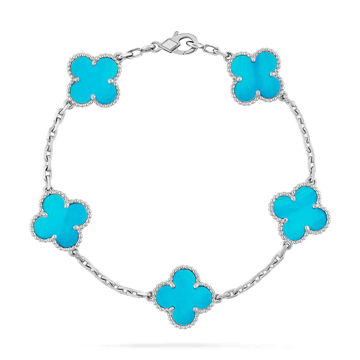 [Star Jewelry] CLOVER 5 MOTIF TURQUOISE BRACELET COLLECTION