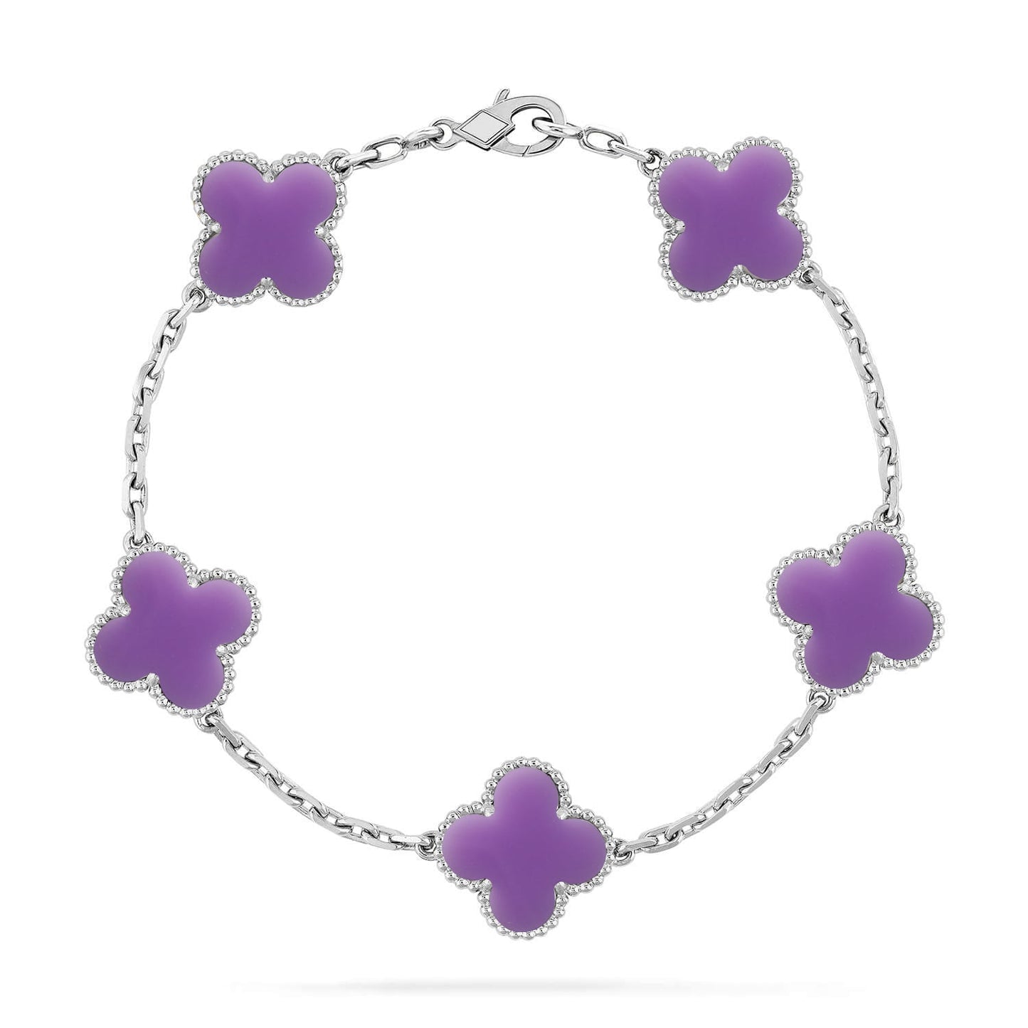[Star Jewelry]CLOVER 5 MOTIF LIGHT PURPLE BRACELET COLLECTION