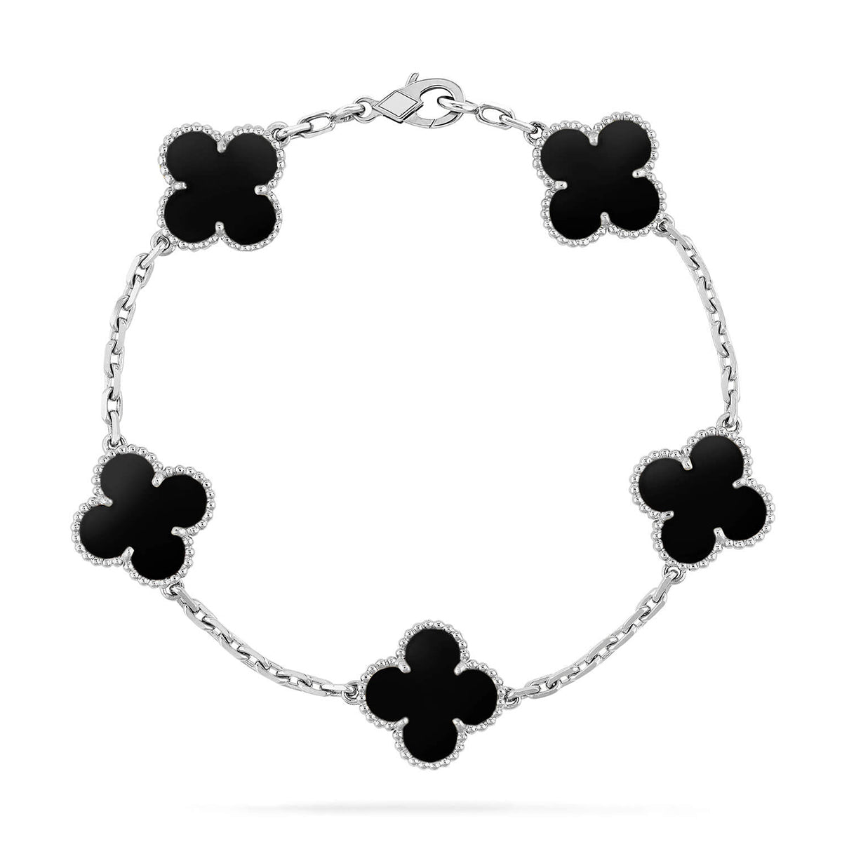 [Star Jewelry] CLOVER 5 MOTIF ONYXS BRACELET COLLECTION