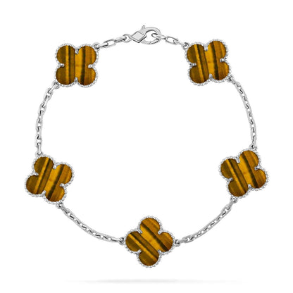 [Star Jewelry] CLOVER 5 MOTIFS TIGER EYE BRACELET COLLECTION