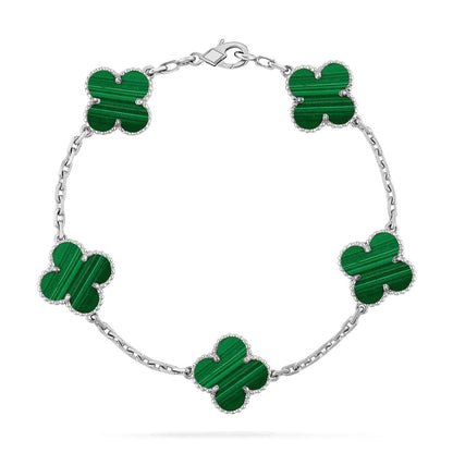 [Star Jewelry] CLOVER 5 MOTIF MALACHITE BRACELET COLLECTION