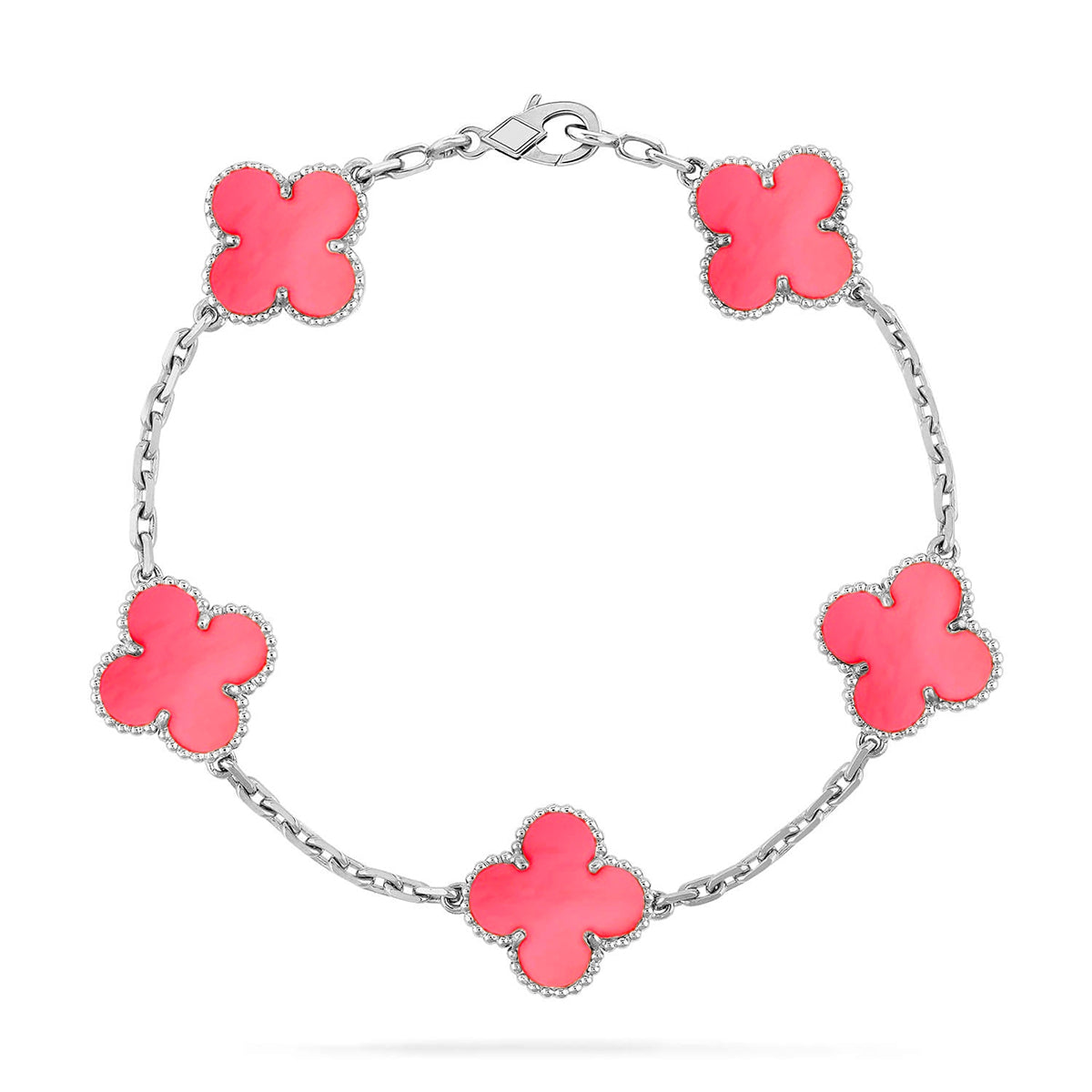 [Star Jewelry] CLOVER 5 MOTIFS  PINK MOP BRACELET COLLECTION