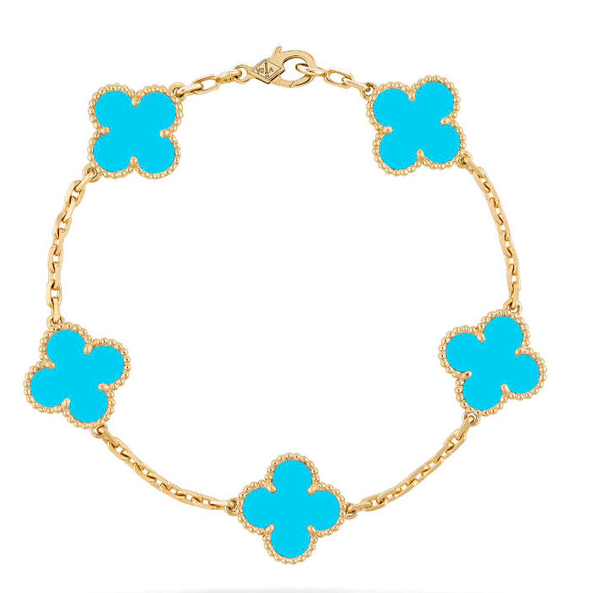 [Star Jewelry] CLOVER 5 MOTIF TURQUOISE BRACELET COLLECTION