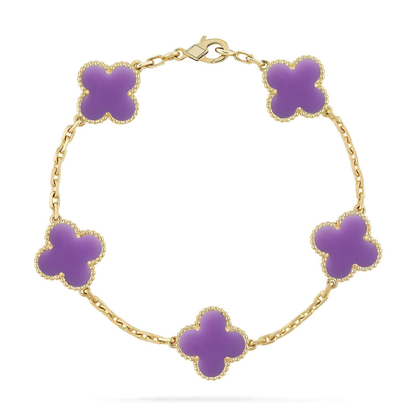 [Star Jewelry]CLOVER 5 MOTIF LIGHT PURPLE BRACELET COLLECTION