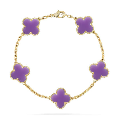 [Star Jewelry]CLOVER 5 MOTIF LIGHT PURPLE BRACELET COLLECTION