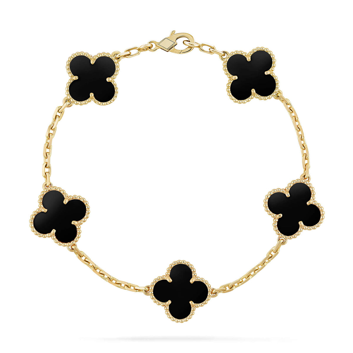 [Star Jewelry] CLOVER 5 MOTIF ONYXS BRACELET COLLECTION