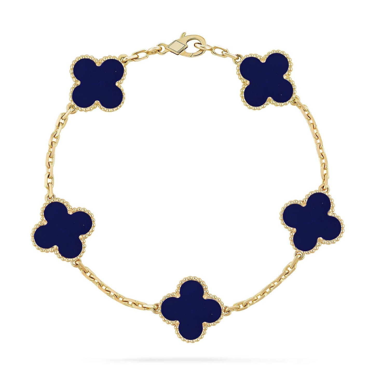 [Star Jewelry]CLOVER 5 MOTIF LAPIS LAZULI BRACELET COLLECTION