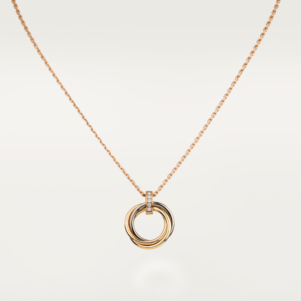 [Star Jewelry]TRINITY NECKLACE GOLD  DIAMONDS