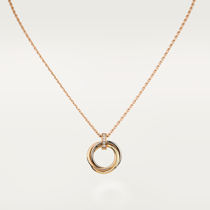 [Star Jewelry]TRINITY NECKLACE GOLD  DIAMONDS