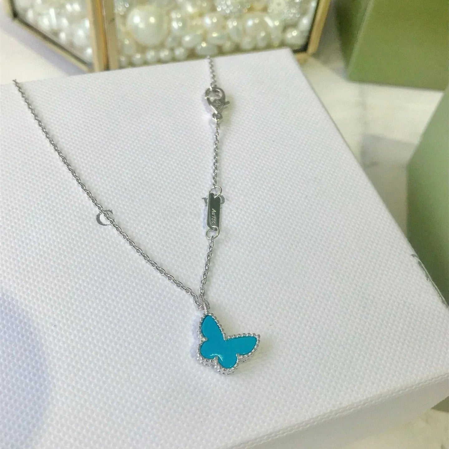 [Star Jewelry]BUTTERFLY TURQUOISE BUTTERFLY BRACELET SILVER