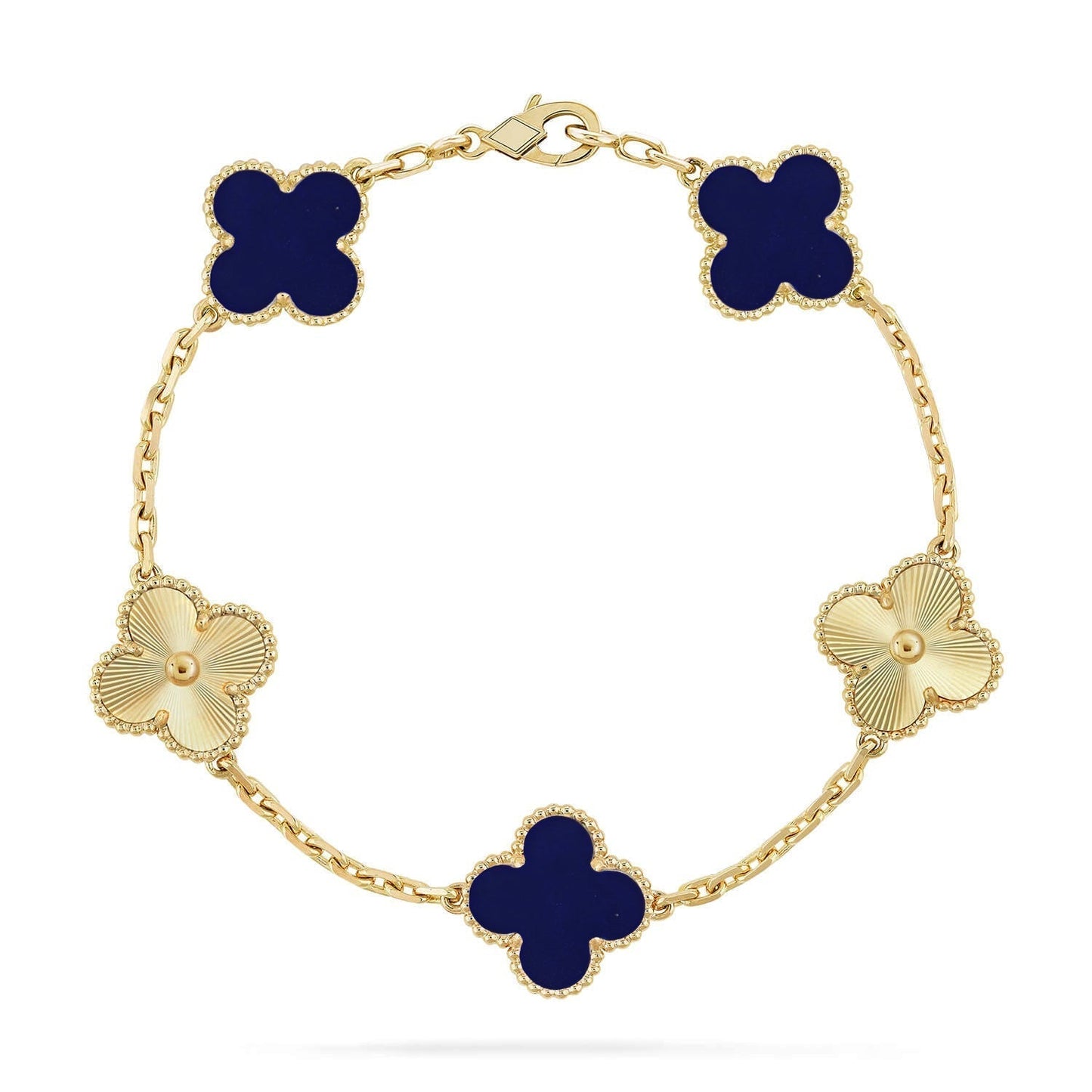 [Star Jewelry]CLOVER 5 MOTIF LAPIS LAZULI BRACELET COLLECTION