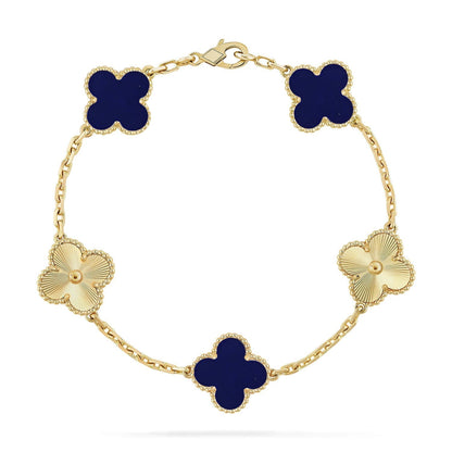 [Star Jewelry]CLOVER 5 MOTIF LAPIS LAZULI BRACELET COLLECTION