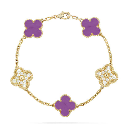 [Star Jewelry] CLOVER 5 MOTIF VIOLET BRACELET COLLECTION