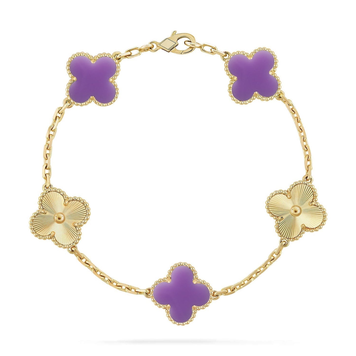 [Star Jewelry]CLOVER 5 MOTIF LIGHT PURPLE BRACELET COLLECTION